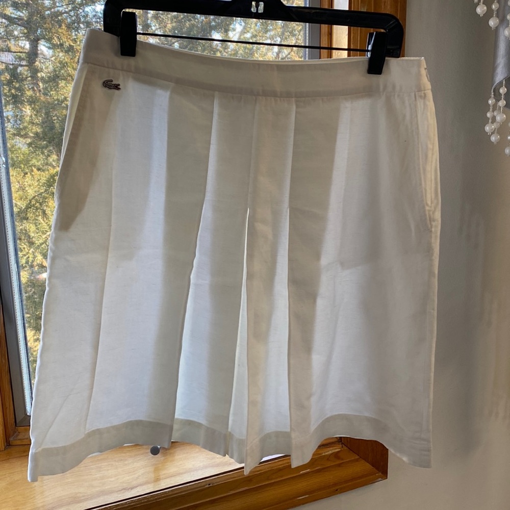 Lacoste white midi skirt